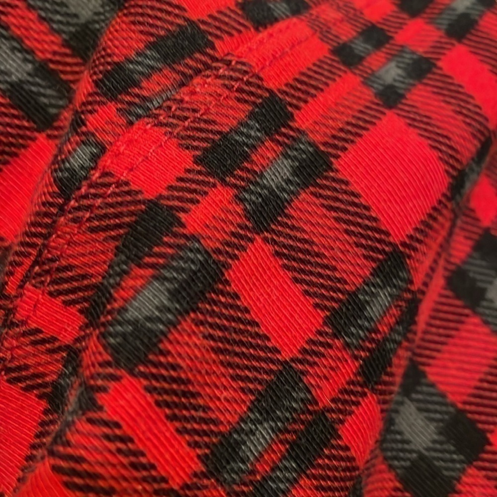 Intro Love the Fit Womens skirt large 12 14 mini red plaid stretch holiday - Picture 3 of 4